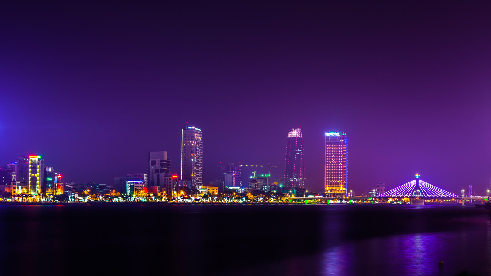 Da Nang skyline and the Han River at night